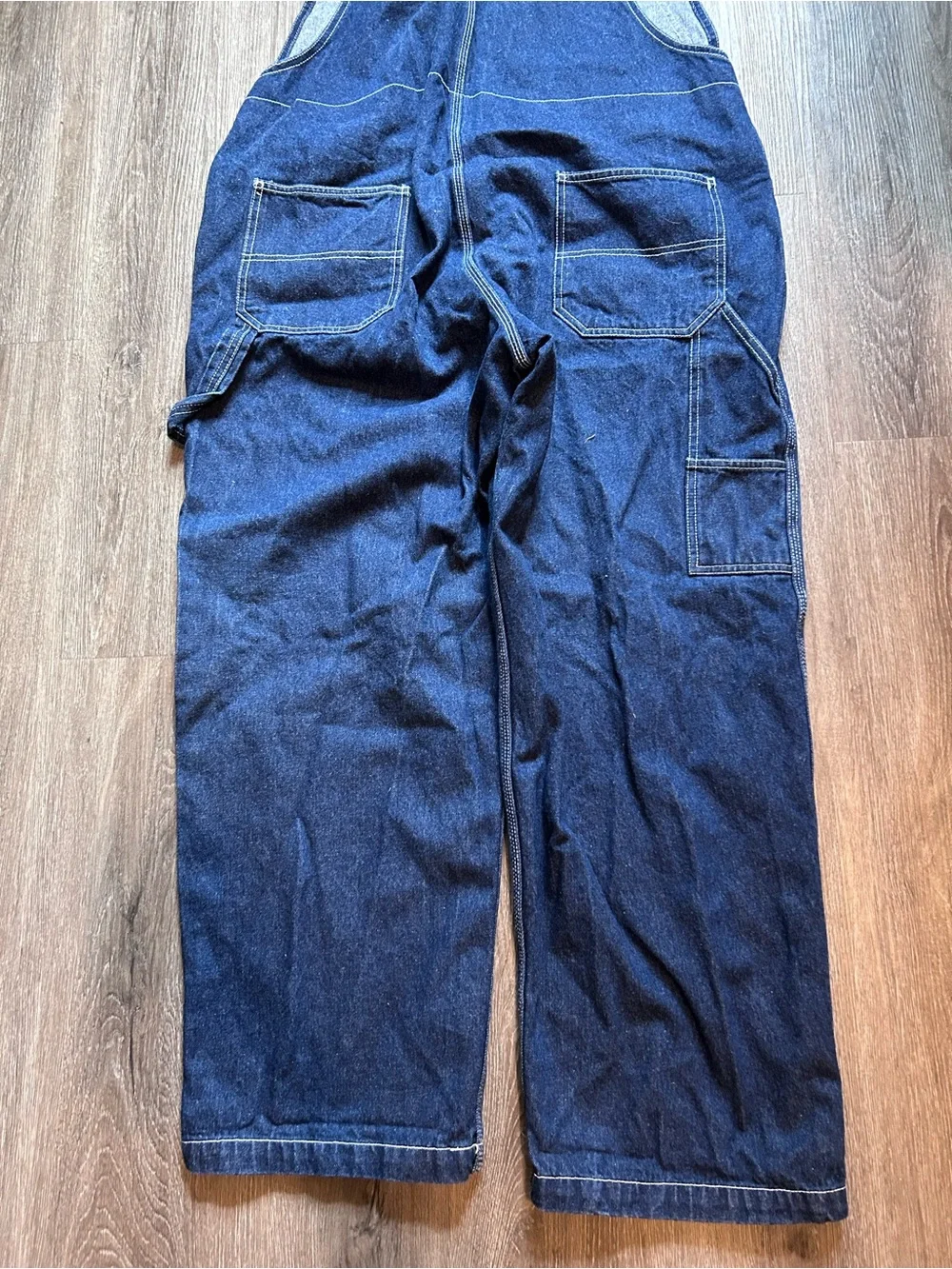 Wolverine Blue Denim Carpenter Bib Overalls Men’s Sz Large 30 Workwear
